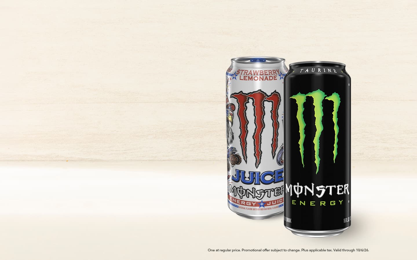 Get two 16 ounce Monster drinks and get a third 16 ounce Monster drink for free - Desktop